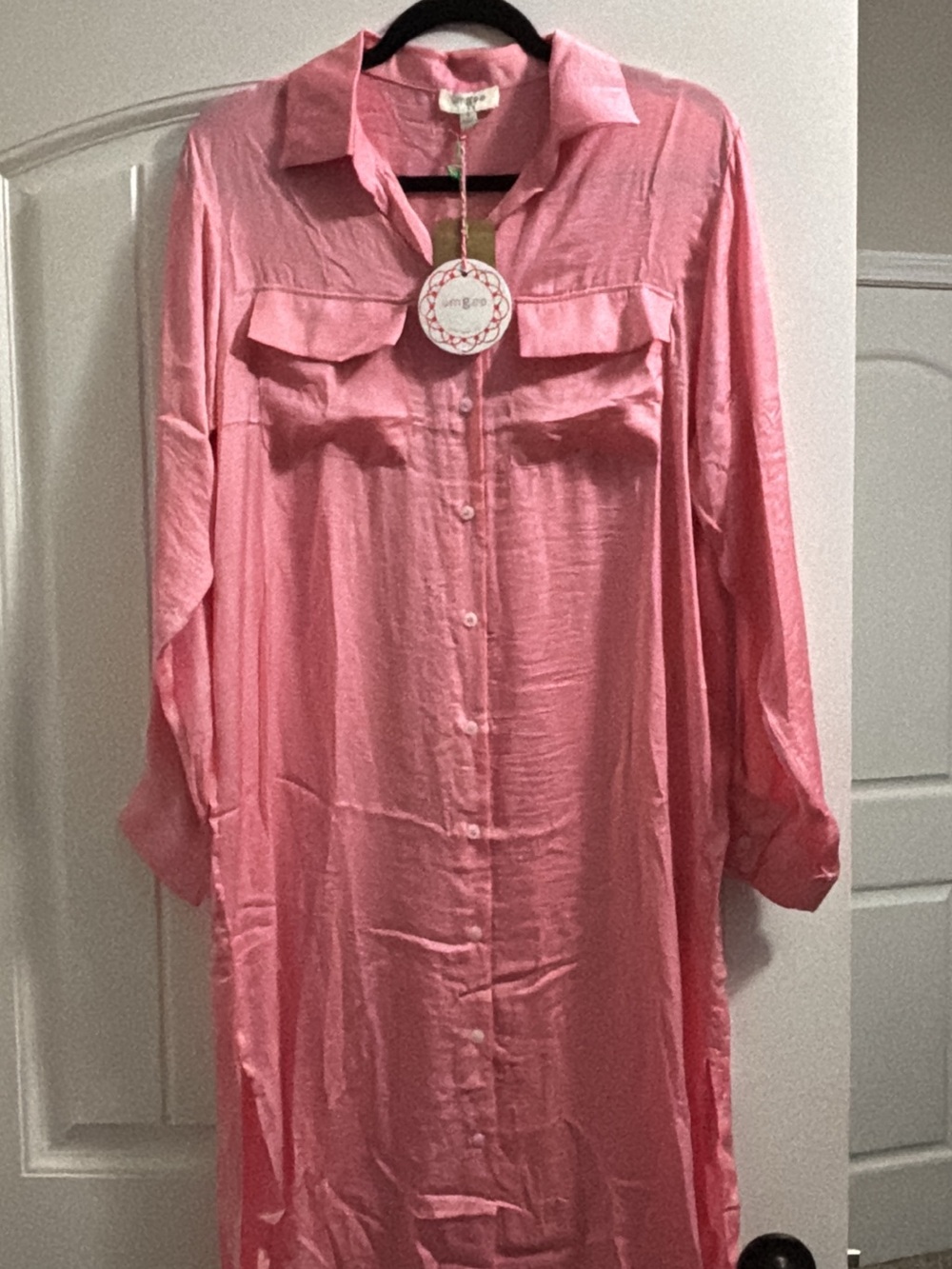Umgee long sleeve button down dress